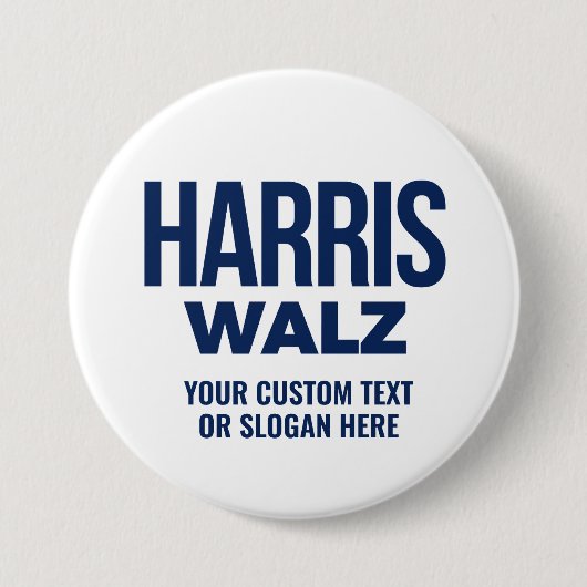Erstellen Sie Ihren eigenen Harris Walz 2024 Button (Vorderseite)
