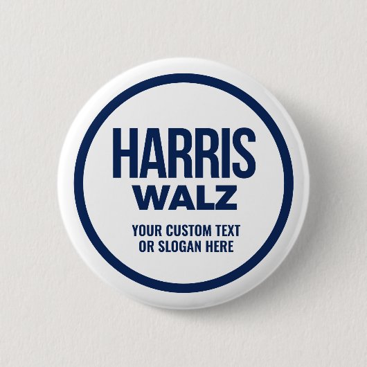 Erstellen Sie Ihren eigenen Harris Walz 2024 Button (Vorderseite)