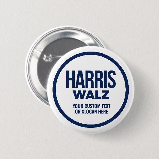 Erstellen Sie Ihren eigenen Harris Walz 2024 Button (Vorne & Hinten)