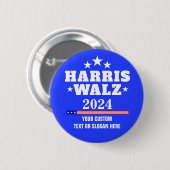 Erstellen Sie Ihren eigenen Harris Walz 2024 Button (Vorne & Hinten)