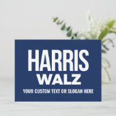Erstellen Sie Ihren eigenen Harris Walz 2024 Dankeskarte (Stehend Vorderseite)