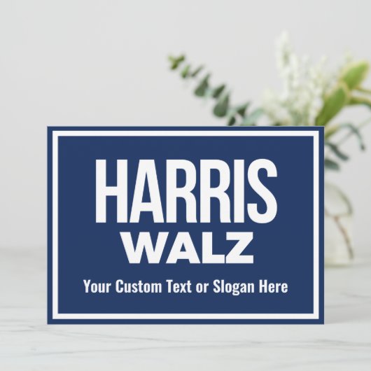 Erstellen Sie Ihren eigenen Harris Walz 2024 Einladung (Stehend Vorderseite)