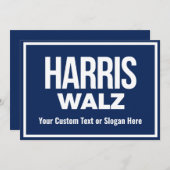 Erstellen Sie Ihren eigenen Harris Walz 2024 Einladung (Vorne/Hinten)