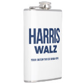 Erstellen Sie Ihren eigenen Harris Walz 2024 Flachmann (Rechts)