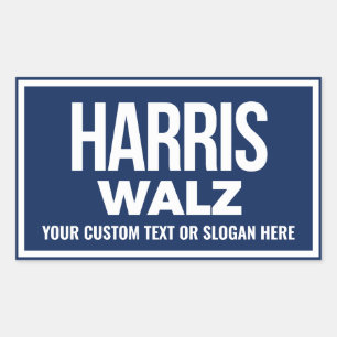 Erstellen Sie Ihren eigenen Harris Walz 2024 Rechteckiger Aufkleber