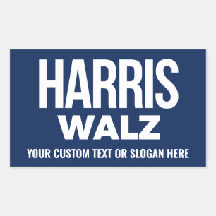 Erstellen Sie Ihren eigenen Harris Walz 2024 Rechteckiger Aufkleber