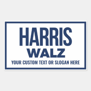 Erstellen Sie Ihren eigenen Harris Walz 2024 Rechteckiger Aufkleber