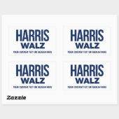 Erstellen Sie Ihren eigenen Harris Walz 2024 Rechteckiger Aufkleber (Blatt)