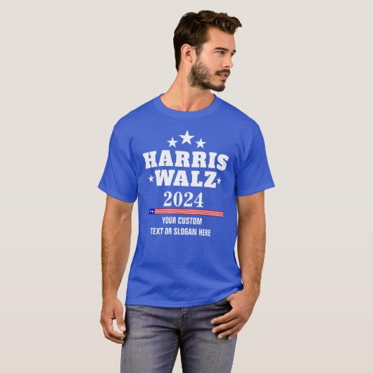 Erstellen Sie Ihren eigenen Harris Walz 2024 T-Shirt (Vorne ganz)