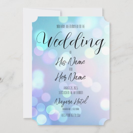 Erstellen Sie Ihren eigenen hellen Bokeh-Hintergru Einladung (Vorderseite)