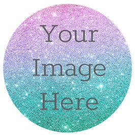 Erstellen Sie Ihren eigenen, hellen Mermaid Ombre  Runder Aufkleber