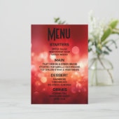 Erstellen Sie Ihren eigenen hellen Red Bokeh Menükarte (Stehend Vorderseite)