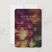 Erstellen Sie Ihren eigenen Herbst Red Bokeh RSVP Karte (Vorderseite)