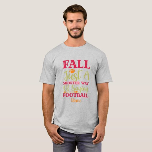 Erstellen Sie Ihren eigenen Herbstfußball-Lüfter T-Shirt (Vorne ganz)