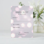 Erstellen Sie Ihren eigenen Hexagon-Bokeh-Hintergr RSVP Karte (Stehend Vorderseite)