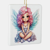 Erstellen Sie Ihren eigenen Hübschen Pink & Blue W Keramikornament (Rechts)