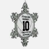 Erstellen Sie Ihren eigenen Individuelle Name Voll Schneeflocken Zinn-Ornament (Links)