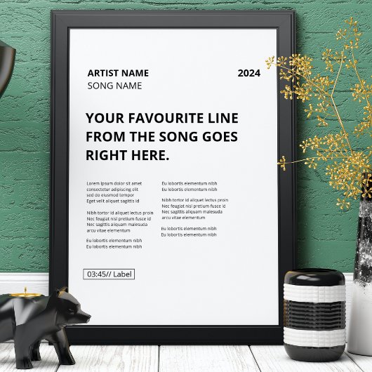 Erstellen Sie Ihren eigenen, individuellen Song Poster