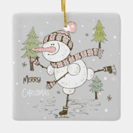 Erstellen Sie Ihren eigenen Iss Skaten Winter Snow Keramikornament