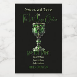 Erstellen Sie Ihren eigenen Jade Green Chalice Lebensmitteletikett