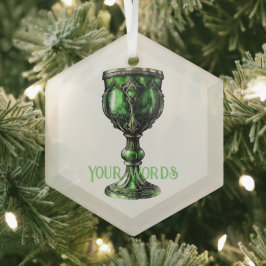 Erstellen Sie Ihren eigenen Jade Green Chalice Ornament Aus Glas