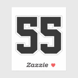 Erstellen Sie Ihren eigenen Jersey-Nummer-Aufklebe Aufkleber