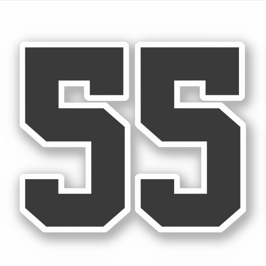 Erstellen Sie Ihren eigenen Jersey-Nummer-Aufklebe Aufkleber (Vorderseite)