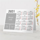 Erstellen Sie Ihren eigenen Kalender 2021 Karte (Gelbe Blume)