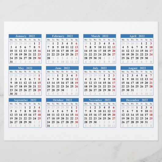 Erstellen Sie Ihren eigenen Kalender 2022 Flyer (Vorne)