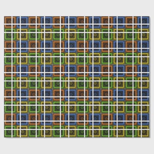 Erstellen Sie Ihren eigenen karierten Karton-Platz Geschenkpapier (Flach)