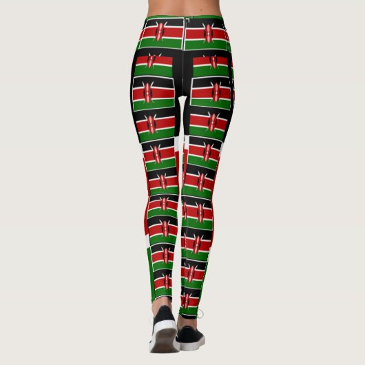 Erstellen Sie Ihren eigenen Kenya Black Red Green  Leggings (Rückseite)