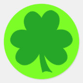 Erstellen Sie Ihren eigenen Kleeblatt St Patricks Runder Aufkleber (Vorderseite)