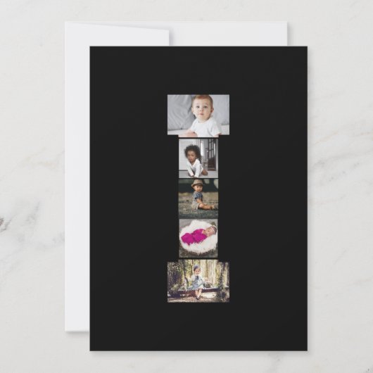 Erstellen Sie Ihren eigenen Letter-I-FotoCollage Karte (Vorderseite)