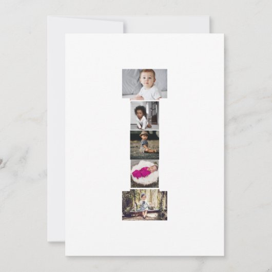 Erstellen Sie Ihren eigenen Letter-I-FotoCollage Karte (Vorderseite)