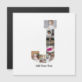 Erstellen Sie Ihren eigenen Letter J-Collage Magnetkarte (Vorne/Hinten)