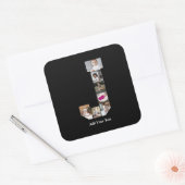 Erstellen Sie Ihren eigenen Letter J-Collage Quadratischer Aufkleber (Umschlag)