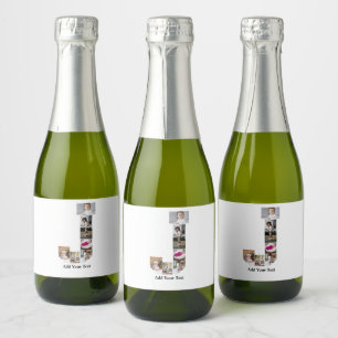 Erstellen Sie Ihren eigenen Letter J-Collage Schaumweinetikett