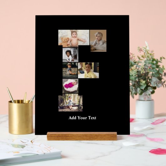Erstellen Sie Ihren eigenen Letter of Foto Collage Acrylschild (Hochzeit)