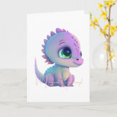 Erstellen Sie Ihren eigenen Lila Baby Dragon Karte (Gelbe Blume)