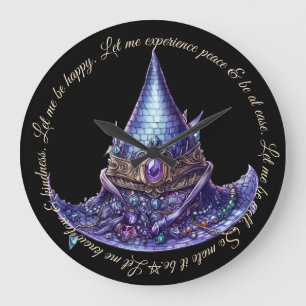 Erstellen Sie Ihren eigenen Lila bejeweled Dragon Große Wanduhr