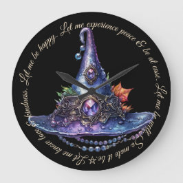 Erstellen Sie Ihren eigenen Lila bejewelten Herbst Große Wanduhr