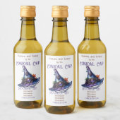 Erstellen Sie Ihren eigenen Lila bejewelten Herbst Weinetikett (Flaschen)