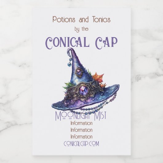 Erstellen Sie Ihren eigenen Lila bejewelten Herbst Weinetikett (Einzelnes Label)