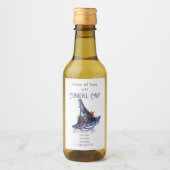 Erstellen Sie Ihren eigenen Lila bejewelten Herbst Weinetikett (Vorderseite)