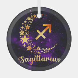 Erstellen Sie Ihren eigenen Lila Celestial Sagitta Ornament Aus Glas