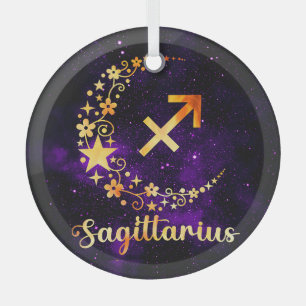 Erstellen Sie Ihren eigenen Lila Celestial Sagitta Ornament Aus Glas
