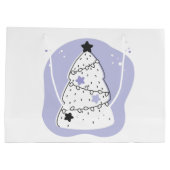 Erstellen Sie Ihren eigenen Lila Christbaum Große Geschenktüte (Rückseite)