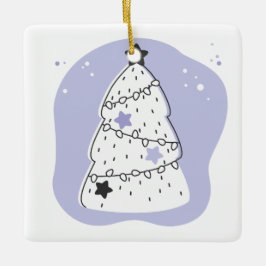 Erstellen Sie Ihren eigenen Lila Christbaum Keramikornament