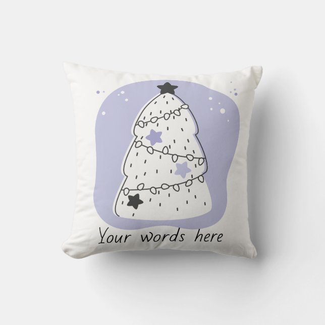 Erstellen Sie Ihren eigenen Lila Christbaum Kissen (Vorderseite)