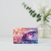 Erstellen Sie Ihren eigenen Lila Diamanten Visitenkarte (Stehend Vorderseite)